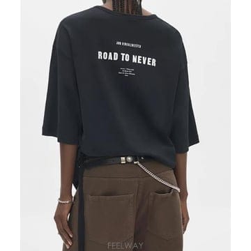 25FW 앤 드뮐미스터 반팔 티셔츠 B0013502FA206 099 BLACK