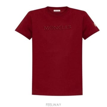 Moncler 26SS ��Ŭ���� �ڼ� ��� �ΰ� ��ư Ƽ���� L10938C0002189AUO 438 DARK RED26SS ��Ŭ���� �ڼ� ��� �ΰ� ��ư Ƽ���� L10938C000218