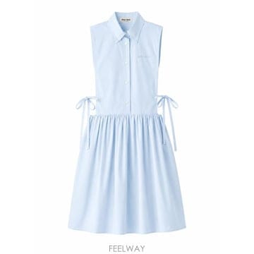 26FW 미우미우 미디 원피스 MF6389SOOO10RG F0013 AZZURRO