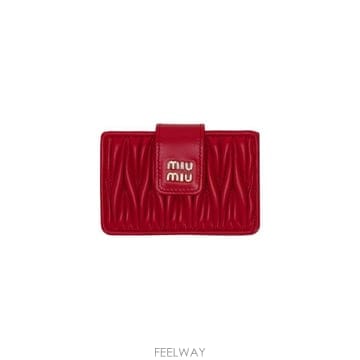 Miu Miu 26FW �̿�̿� ���׶�� ���� ���� ī�� Ȧ�� 5MC280AFPP F0011 ROSSO26FW �̿�̿� ���׶�� ���� ���� ī�� Ȧ�� 5MC280AFPP 
