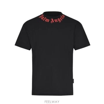 26SS 팜앤젤스 반팔 티셔츠 PMAA109S26JER008 1025 BLACK RED