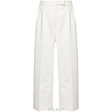25FW 톰브라운 스트레이트 팬츠 FTC482UF0576 100 WHITE