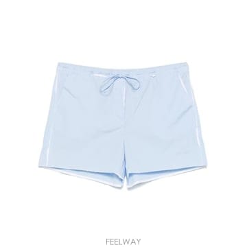 미우미우 로고 코튼 숏팬츠