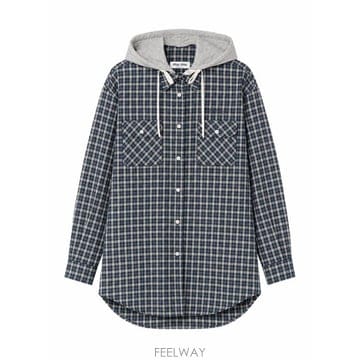 26FW 미우미우 셔츠 MK2051SOOO6210 F022X BLU BIANCO