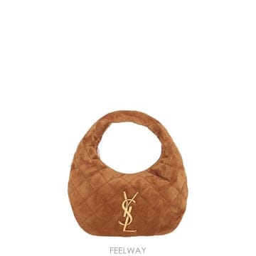26FW 생로랑 이카리노 퀼티드 스웨이드 8516891U807 2916 CARAMEL