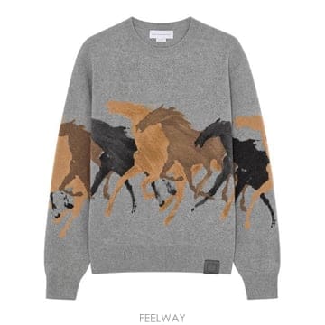 26FW 스텔라 맥카트니 긴팔 티셔츠 6K12573S2666 1262 GREY MELANGE