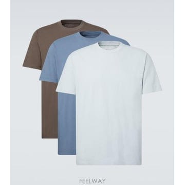 26SS 마르지엘라 코튼 크루넥 숏슬리브 티셔츠 멀티컬러 3팩 S50GC0710S23973 970 PEARL