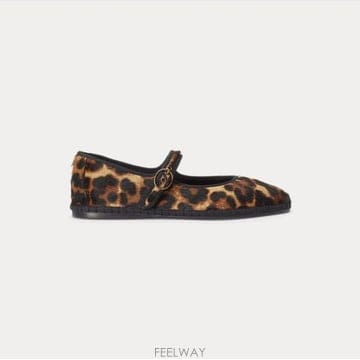 랄프로렌 MRY JNE FLT 플랫 메리 제인 LEOPARD