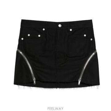 26SS 릭 오웬스 미디 스커트 RP01F6362CDU 09 BLACK