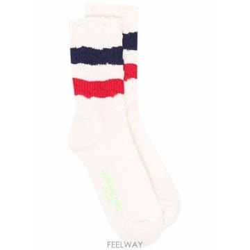 26FW 골든구스 양말 GUP00883P000488 81239 OLD WHITE RED NAVY GREEN
