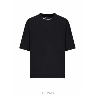 26FW 팜앤젤스 반팔 티셔츠 PAMAA005JR002 1003 BLACK OFF WHITE