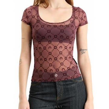 26SS 마린세르 반팔 티셔츠 WTO389ACJER0005 PU70 AUBERGINE