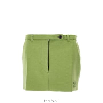 26SS 미우미우 숏 스커트 MG2573SOOO18FQ F0089 VERDE