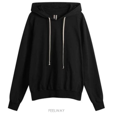 26SS 릭 오웬스 후드 티셔츠 RR01F2281BAEP16 0911 BLACK MILK