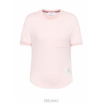 26SS 톰브라운 코튼 밀라노 포켓 티셔츠 FJS223AJ0055 640 LIGHT PINK