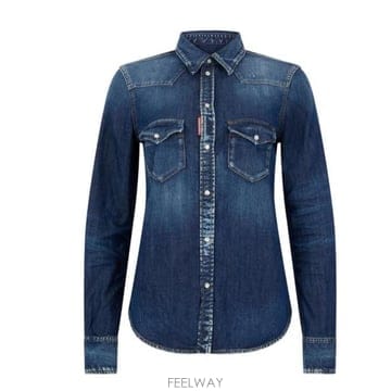 디스퀘어드2 데님 셔츠 NAVY BLUE