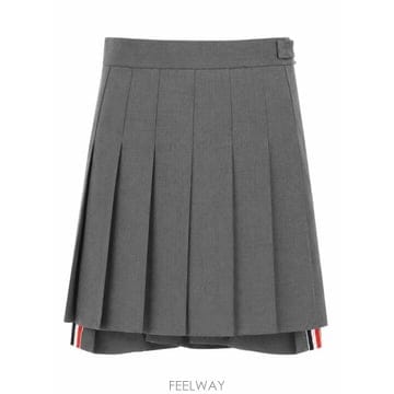 톰브라운 플리츠 미니 스커트 다크 그레이