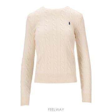 26FW 랄프 로렌 스웨터 211971865001 CREAM