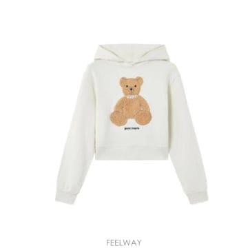 26SS 팜앤젤스 후드 티셔츠 PWBB069S26FLE008 0360 OFF WHITE BROWN