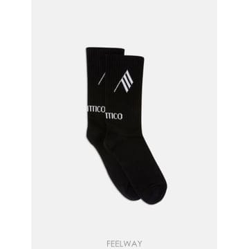 26SS 디 아티코 양말 260WAK00021CCC101AA 414 BLACK WHITE