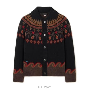 ALANUi 26FW �˶��� �Ƿ� LWHQ01DE26KNI001 1060 BLACK MULTICOLOR26FW �˶��� �Ƿ� LWHQ01DE26KNI001 1060 BLACK MULTICO