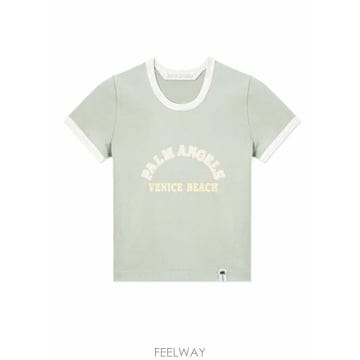 26FW 팜앤젤스 반팔 티셔츠 PAWAA004JR003 5319 SAGE LIGHT YELLOW