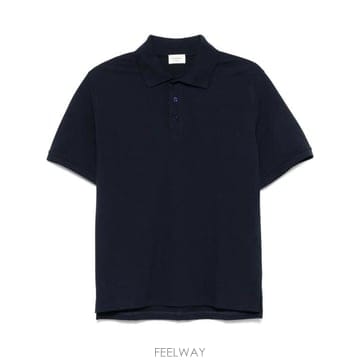 26FW 생로랑 카산드라 피케 폴로 셔츠 798944Y37HC 4140 MARINE