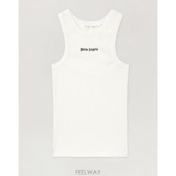 26SS 팜앤젤스 민소매 티셔츠 PWAC024S26JER001 0310 OFF WHITE BLACK
