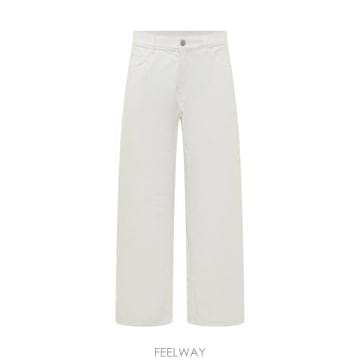 26SS 팜앤젤스 스트레이트 팬츠 PMYA049S26DEN007 0310 OFF WHITE BLACK