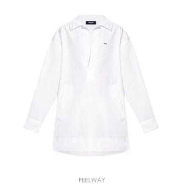 디스퀘어드2 미디 원피스 WHITE