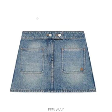 26SS 쿠레쥬 시그니처 데님 미니 스커트 126DJU342DE0058 7055 DENIM BLEU DELA