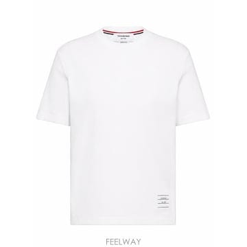 26SS 톰브라운 클래식 피케 4바 티셔츠 FJS207A00050 100 WHITE