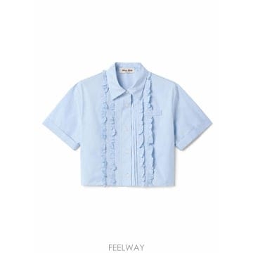 26FW 미우미우 포플린 셔츠 포플린 셔츠 MK2045SOOO10RG F0013