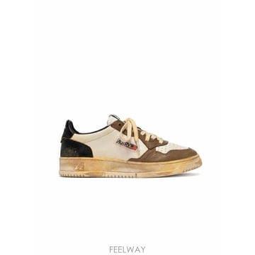 26FW 오트리 슈퍼 빈티지 메달리스트 로우 레더 스니커즈 AVLMSV 60 LEAT WHT MALTMAL