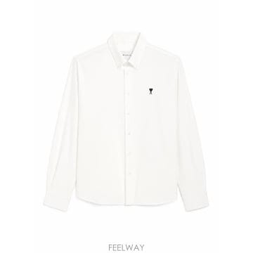 26FW 아미 긴팔 셔츠 USH878CO0031 168 BLANC NATUREL