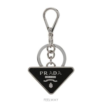 프라다 키홀더 삼각로고 블랙