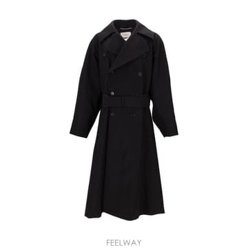 26FW 생로랑 그랑 드 뿌드르 소재 롱 코트 848512Y5J40 1000