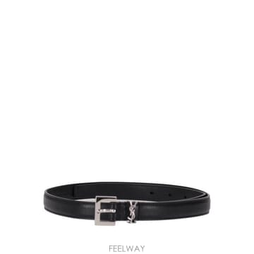 26FW 생로랑 카산드라 씬 스퀘어 버클 벨트 554465BOO0N 1000 NERO