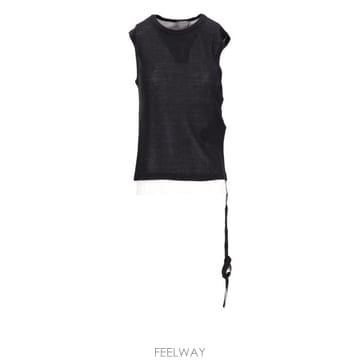 Ann Demeulemeester 25SS �� ����̽��� �μҸ� Ƽ���� B0011981FA570 099 BLACK 2510 W KN23 KN025SS �� ����̽��� �μҸ� Ƽ���� B0011981FA570 099 BLA