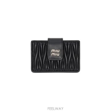Miu Miu 26FW �̿�̿� ���׶�� ���� ���� ī�� Ȧ�� 5MC280AFPP F0002 NERO26FW �̿�̿� ���׶�� ���� ���� ī�� Ȧ�� 5MC280AFPP 