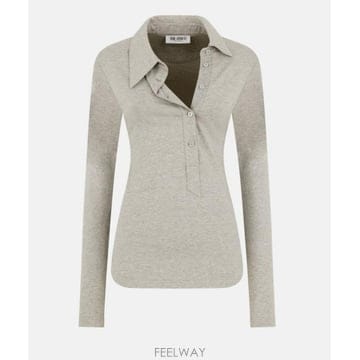 26SS 디 아티코 폴로 티셔츠 260WCI00031JJF006AA 183 MELANGE GREY