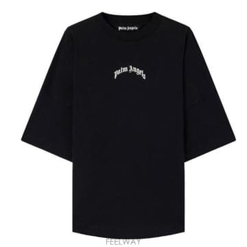 Palm Angels 26SS �ʾ����� ���� Ƽ���� PMAA10BS26JER007 1003 BLACK OFF WHITE26SS �ʾ����� ���� Ƽ���� PMAA10BS26JER007 1003 BLACK 
