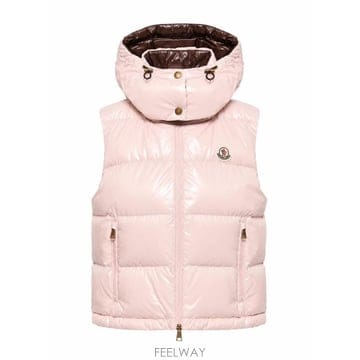 26FW 몽클레어 패딩 조끼 L20931A00005597EU 519 PASTEL PINK
