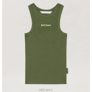 26SS 팜앤젤스 민소매 티셔츠 PWAC024S26JER001 5603 MILITARY GREEN OFF W