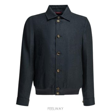 26FW 브루넬로 쿠치넬리 실크 리넨 울 믹스드 홉색 블루종 MZ4036581C038 X Blue