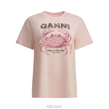 26FW 가니 반팔 티셔츠 A1050197868 Pink