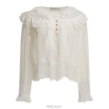 26SS 셀프 포트레이트 블라우스 RS26 192T WWHITE White