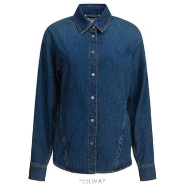 25FW 알라이아 셔츠 AA9C0988D004B505 Blue