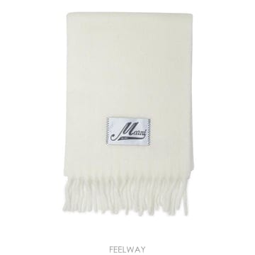 26FW 마르니 터콰이즈 알파카 스카프 SCMC0059Y0UTW91800W03 White