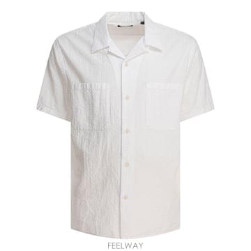 26SS 빈스 반팔 셔츠 M08611587154BNC White
